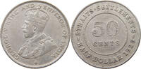 STRAITS SETTLEMENTS 50 CENTS George V. (1910-1936) -