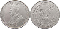 STRAITS SETTLEMENTS 50 CENTS George V. (1910-1936) -
