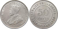STRAITS SETTLEMENTS 50 CENTS George V. (1910-1936) -