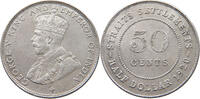 STRAITS SETTLEMENTS 50 CENTS George V. (1910-1936) -