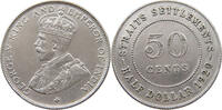 STRAITS SETTLEMENTS 50 CENTS George V. (1910-1936) -