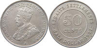 STRAITS SETTLEMENTS 50 CENTS George V. (1910-1936) -