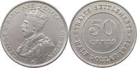 STRAITS SETTLEMENTS 50 CENTS George V. (1910-1936) -
