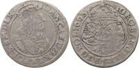 POLAND 6 GROSCHEN Johann Casimir 1649-1668 DOUBLE STRUCK -