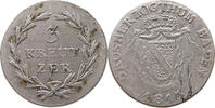 BADEN 3 KREUZER 1818 Karl Ludwig Friedrich (1811-1818) SS- 60.72 £  +  5.20 £ shipping