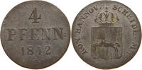 4 Pfennig 1842 S Hannover Ernst August ss-