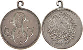 KAISERREICH MEDAILLE 20 PFENNIG MONOGRRAM AE -