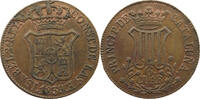 Spanien-Katalonien 6 cuartos Isabella II. 1833 - 1868. -