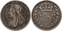 GREAT BRITAIN THREEPENCE 1898 Victoria 1837-1901 S+ 13.88 £  +  5.20 £ shipping