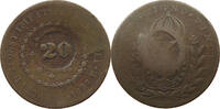BRAZIL 20 REIS OVER 40 REIS PEDRO I. (1822-1831) -