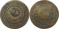 BRAZIL 40 REIS OVER 80 REIS PEDRO I. (1822-1831) -