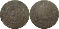 BRAZIL 40 REIS OVER 80 REIS PEDRO I. (1822-1831) -