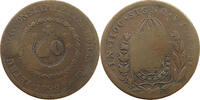 BRAZIL 40 REIS OVER 80 REIS PEDRO I. (1822-1831) -