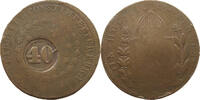 BRAZIL 40 REIS OVER 80 REIS PEDRO I. (1822-1831) -