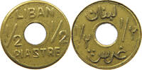 LEBANON 1/2 PIASTRE DOUBLE STRUCK REVERSE -