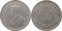 STRAITS SETTLEMENTS 10 CENTS George V. (1910-1936) -