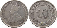STRAITS SETTLEMENTS 10 CENTS George V. (1910-1936) -