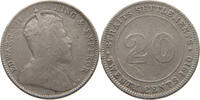 STRAITS SETTLEMENTS 20 CENTS Edward VII., 1901 - 1910 -
