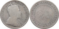STRAITS SETTLEMENTS 20 CENTS Edward VII., 1901 - 1910 -