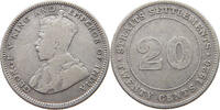 STRAITS SETTLEMENTS 20 CENTS George V. (1910-1936) -