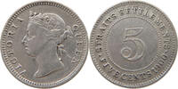 STRAITS SETTLEMENTS 5 CENTS Victoria 1837-1901 -