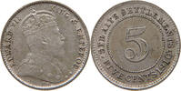 STRAITS SETTLEMENTS 5 CENTS Edward VII., 1901 - 1910 -