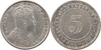 STRAITS SETTLEMENTS 5 CENTS Edward VII., 1901 - 1910 -