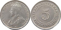 STRAITS SETTLEMENTS 5 CENTS George V. (1910-1936) -