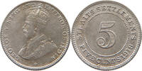 STRAITS SETTLEMENTS 5 CENTS George V. (1910-1936) -