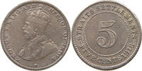STRAITS SETTLEMENTS 5 CENTS George V. (1910-1936) -