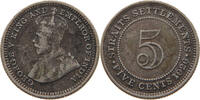 STRAITS SETTLEMENTS 5 CENTS George V. (1910-1936) -