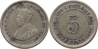 STRAITS SETTLEMENTS 5 CENTS George V. (1910-1936) -