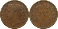 STRAITS SETTLEMENTS 1/2 CENT Victoria 1837-1901 EAST INDIA COMPANY -