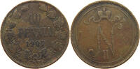 FINLAND 10 PENNIÄ Nikolaus II. (1894-1917) -