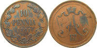 FINLAND 10 PENNIÄ Alexander III. (1881-1894) -
