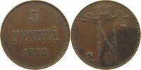 FINLAND 5 PENNIÄ Nikolaus II. (1894-1917) -
