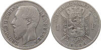 BELGIUM FRANC Leopold II. 1865-1909 -