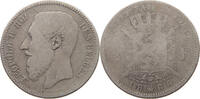 BELGIUM Leopold II. 1865-1909 2 FRANCS 1866 S