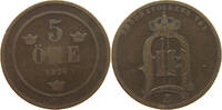 SWEDEN 5 ÖRE Oscar II. (1872-1907) -