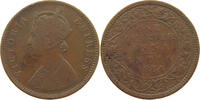 INDIA BRITISH 1/4 ANNA Victoria 1837-1901 -