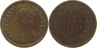 INDIA BRITISH 1/12 ANNA Victoria 1837-1901 -