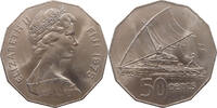 FIJI 50 CENTS Elizabeth II. (1952-) -