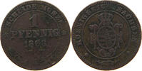 SACHSEN ALBERTINISCHE LINIE PFENNIG Johann (1854-1873) -
