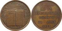SCHWEIZ GENF GENEVE MEDAILLE Auf die 300-Jahrfeier der Reformation. Stempel von A. Bovy. -