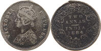 INDIA BRITISH 2 ANNAS Victoria 1837-1901 -