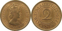 MAURITIUS 2 CENTS Elizabeth II. (1952-2022) -