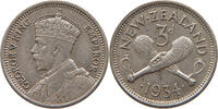 NEW ZEALAND 3 PENCE 1934 George V. (1910-1936) SS 30.37 £  +  5.20 £ shipping