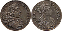 BAYERN MINIATURMEDAILLE Maximilian II. Emanuel, 1679-1726 Gemahlin Maria Antonia -