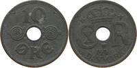 DENMARK 10 ÖRE Christian X. (1912-1947) MINTING ERROR IN DATE (4) -