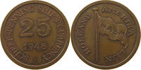 NETHERLANDS 25 CENTS Wilhelmina 1890-1948 HOLLAND AMERICA LIJN BOORGELD -